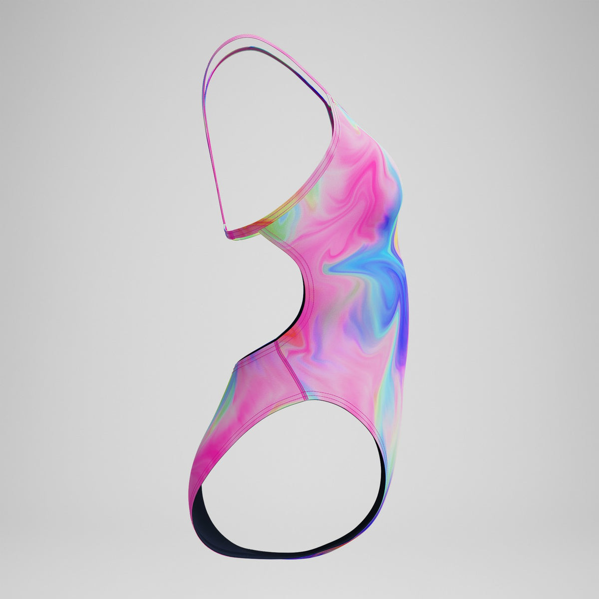 Club Training Printed V Back Swimsuit Pink/Yellow | Speedo